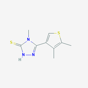 molecular formula C9H11N3S2 B1309649 5-(4,5-dimethylthien-3-yl)-4-methyl-4H-1,2,4-triazole-3-thiol CAS No. 588685-93-2