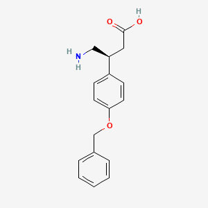 molecular formula C17H19NO3 B13096529 (3S)-4-amino-3-(4-phenylmethoxyphenyl)butanoic acid 