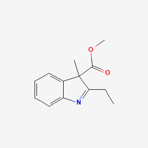 molecular formula C13H15NO2 B13096536 Methyl 2-ethyl-3-methyl-3H-indole-3-carboxylate 