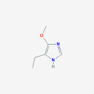 molecular formula C6H10N2O B13096547 4-ethyl-5-methoxy-1H-imidazole 