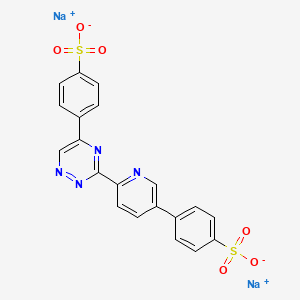 molecular formula C20H12N4Na2O6S2 B13096555 Disodium 4-[6-[5-(4-sulfonatophenyl)-1,2,4-triazin-3-yl]pyridin-3-yl]benzenesulfonate CAS No. 314041-21-9