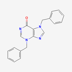 molecular formula C19H16N4O B13096567 3,7-Dibenzyl-3,7-dihydro-6h-purin-6-one CAS No. 7026-45-1