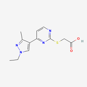 [4-(1-Ethyl-3-methyl-1H-pyrazol-4-yl)-pyrimidin-2-ylsulfanyl]-acetic acid