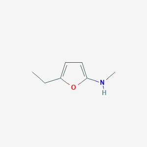 molecular formula C7H11NO B13096603 5-Ethyl-N-methylfuran-2-amine 
