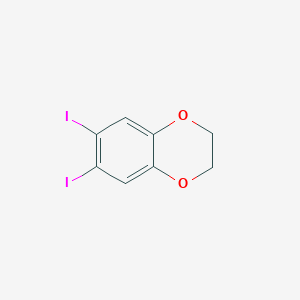 molecular formula C8H6I2O2 B130967 6,7-Diiodo-2,3-dihydrobenzo[b][1,4]dioxine CAS No. 155303-91-6