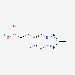 3-(2,5,7-Trimethyl-[1,2,4]triazolo[1,5-a]pyrimidin-6-yl)propanoic acid