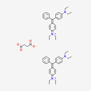 molecular formula C58H70N4O4 B13097042 N-(4-((4-(Diethylamino)phenyl)(phenyl)methylene)cyclohexa-2,5-dien-1-ylidene)-N-ethylethanaminiumsuccinate 