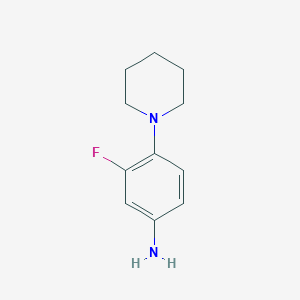 molecular formula C11H15FN2 B1309705 3-Fluoro-4-piperidin-1-yl-phenylamine CAS No. 85983-56-8