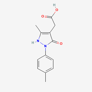molecular formula C13H14N2O3 B1309707 (5-Hydroxy-3-methyl-1-p-tolyl-1H-pyrazol-4-yl)-acetic acid CAS No. 1015844-46-8