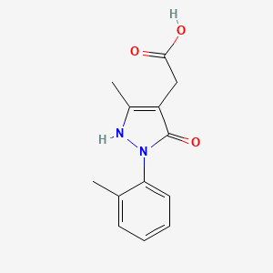 molecular formula C13H14N2O3 B1309708 (5-Hydroxy-3-methyl-1-o-tolyl-1H-pyrazol-4-yl)-acetic acid CAS No. 1015844-51-5