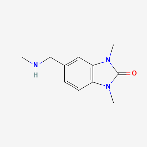 molecular formula C11H15N3O B1309712 1,3-Dimethyl-5-methylaminomethyl-1,3-dihydro-benzoimidazol-2-one CAS No. 881450-62-0