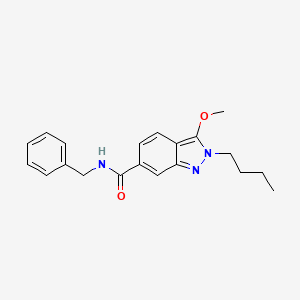 molecular formula C20H23N3O2 B13097185 N-Benzyl-2-butyl-3-methoxy-2H-indazole-6-carboxamide CAS No. 919107-02-1