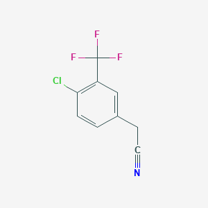 molecular formula C9H5ClF3N B1309722 2-(4-Chloro-3-(trifluoromethyl)phenyl)acetonitrile CAS No. 22902-82-5