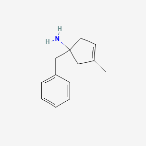 molecular formula C13H17N B13097282 1-Benzyl-3-methylcyclopent-3-enamine CAS No. 862367-59-7