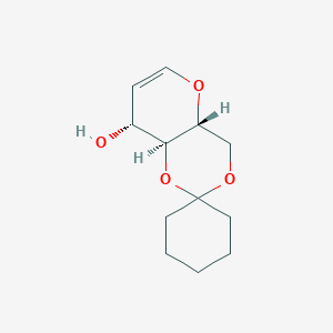 molecular formula C12H18O4 B13097336 4,6-O-Cyclohexylidene-D-glucal 