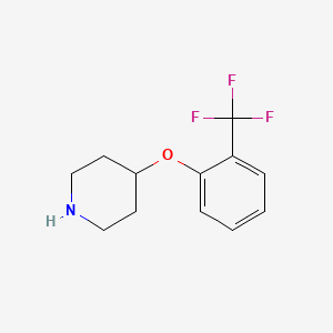 molecular formula C12H14F3NO B1309742 4-[2-(Trifluoromethyl)phenoxy]piperidine CAS No. 824390-04-7