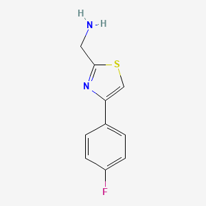 molecular formula C10H9FN2S B1309746 [4-(4-Fluorophenyl)-1,3-thiazol-2-yl]methanamine CAS No. 643723-43-7