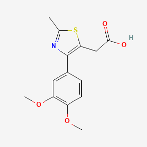 molecular formula C14H15NO4S B1309748 [4-(3,4-Dimethoxy-phenyl)-2-methyl-thiazol-5-yl]-acetic acid CAS No. 43204-94-0