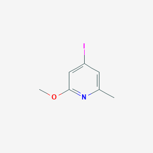 molecular formula C7H8INO B13097535 4-Iodo-2-methoxy-6-methylpyridine 