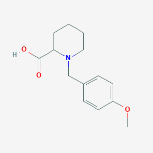 molecular formula C14H19NO3 B1309757 1-(4-Methoxy-benzyl)-piperidine-2-carboxylic acid CAS No. 775271-42-6