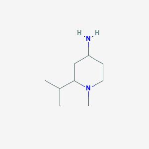 molecular formula C9H20N2 B13097626 2-Isopropyl-1-methylpiperidin-4-amine 