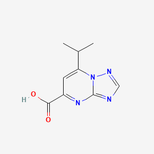 molecular formula C9H10N4O2 B1309767 7-Isopropyl-[1,2,4]triazolo[1,5-a]pyrimidine-5-carboxylic acid CAS No. 878453-66-8