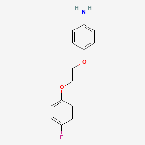 molecular formula C14H14FNO2 B1309769 4-[2-(4-Fluoro-phenoxy)-ethoxy]-phenylamine CAS No. 879074-88-1