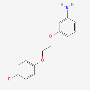 molecular formula C14H14FNO2 B1309770 3-[2-(4-Fluoro-phenoxy)-ethoxy]-phenylamine CAS No. 79808-17-6