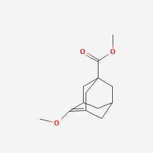 molecular formula C13H18O3 B13097846 Tricyclo[3.3.1.13,7]dec-3-ene-1-carboxylic acid, 4-methoxy-, methyl ester 