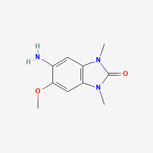 B1309785 5-Amino-6-methoxy-1,3-dimethyl-1,3-dihydro-benzoimidazol-2-one CAS No. 73778-95-7