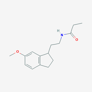 molecular formula C15H21NO2 B130979 rac-N-[2-(2,3-Dihydro-6-methoxy-1H-inden-1-yl)ethyl]propanamide CAS No. 178677-89-9