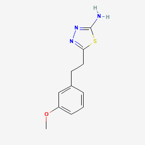molecular formula C11H13N3OS B1309795 5-[2-(3-Methoxy-phenyl)-ethyl]-[1,3,4]thiadiazol-2-ylamine CAS No. 100988-16-7