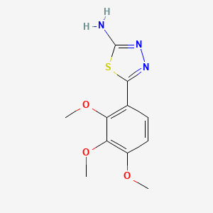 molecular formula C11H13N3O3S B1309796 5-(2,3,4-Trimethoxy-phenyl)-[1,3,4]thiadiazol-2-ylamine CAS No. 299932-72-2
