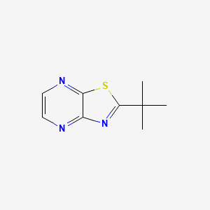 molecular formula C9H11N3S B13097983 Thiazolo[4,5-b]pyrazine, 2-(1,1-dimethylethyl)- CAS No. 502169-80-4