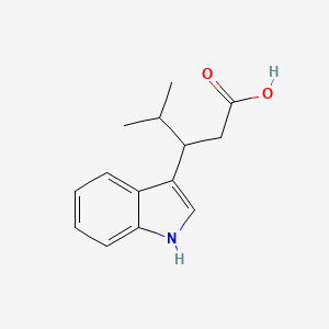 molecular formula C14H17NO2 B1309800 3-(1H-吲哚-3-基)-4-甲基戊酸 CAS No. 878618-91-8