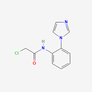 molecular formula C11H10ClN3O B1309803 2-氯-N-(2-咪唑-1-基-苯基)-乙酰胺 CAS No. 68007-74-9