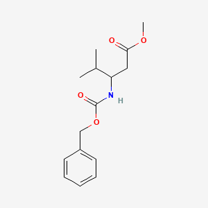 molecular formula C15H21NO4 B13098038 Methyl 3-(((benzyloxy)carbonyl)amino)-4-methylpentanoate 