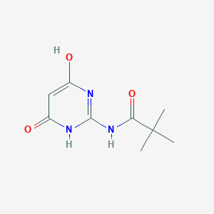 molecular formula C9H13N3O3 B13098079 N-(4-Hydroxy-6-oxo-1,6-dihydropyrimidin-2-yl)pivalamide 