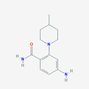 molecular formula C13H19N3O B1309808 4-氨基-2-(4-甲基-哌啶-1-基)-苯甲酰胺 CAS No. 878620-99-6
