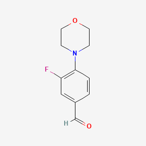 molecular formula C11H12FNO2 B1309810 3-氟-4-吗啉-4-基苯甲醛 CAS No. 495404-90-5