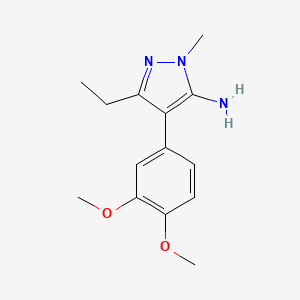 molecular formula C14H19N3O2 B1309811 4-(3,4-Dimethoxy-phenyl)-5-ethyl-2-methyl-2H-pyrazol-3-ylamine CAS No. 957514-04-4