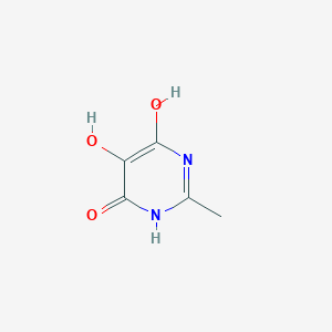 molecular formula C5H6N2O3 B13098112 5,6-Dihydroxy-2-methylpyrimidin-4(1H)-one 