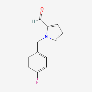 molecular formula C12H10FNO B1309813 1-(4-Fluoro-benzyl)-1H-pyrrole-2-carbaldehyde CAS No. 883541-16-0