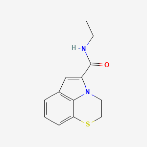 molecular formula C13H14N2OS B13098140 N-Ethyl-2,3-dihydro-[1,4]thiazino[2,3,4-hi]indole-5-carboxamide 