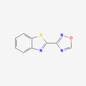 molecular formula C9H5N3OS B13098148 3-(Benzo[d]thiazol-2-yl)-1,2,4-oxadiazole 