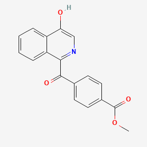 molecular formula C18H13NO4 B13098177 Methyl 4-(4-hydroxyisoquinoline-1-carbonyl)benzoate 