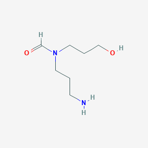 molecular formula C7H16N2O2 B13098180 N-(3-aminopropyl)-N-(3-hydroxypropyl)formamide 