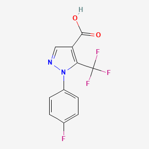 molecular formula C11H6F4N2O2 B1309832 1-(4-fluorophenyl)-5-(trifluoromethyl)-1H-pyrazole-4-carboxylic acid CAS No. 618070-62-5