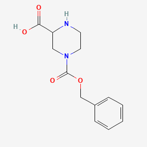 molecular formula C13H16N2O4 B1309834 4-((苄氧羰基)哌嗪-2-羧酸 CAS No. 64172-98-1