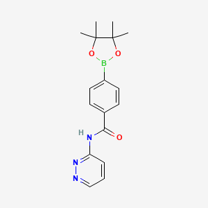 molecular formula C17H20BN3O3 B13098406 N-(pyridazin-3-yl)-4-(4,4,5,5-tetramethyl-1,3,2-dioxaborolan-2-yl)benzamide 